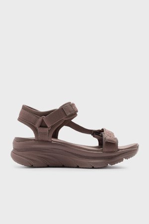 Skechers D'Lux Walker Logolu Cırtlı Kalın Taban Bayan Sandalet 119822 MVE LEYLAK - Image 1