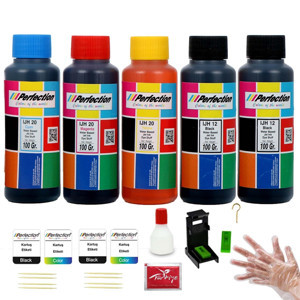 Perfection HP Uyumlu Deskjet İnk Advantage 6575 Muadil Kartuş Dolum Seti 5 x 100 gr. Kartuş No : 654 - Image 1