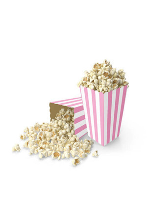 İrem Parti Dükkanı 8'Li Mısır Kutusu Çizgili Renk Popcorn Patlamış Mısır Kutusu Masa Üzeri Süsleri - Image 1