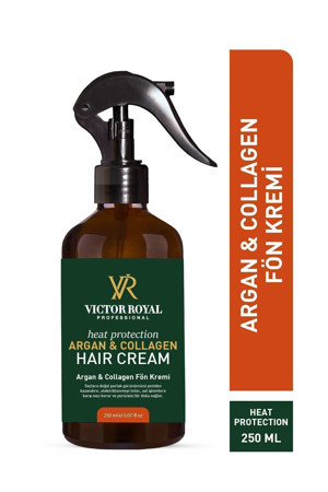 Victor Royal Isıya Karşı Koruyucu Ve Kolay Tarama Etkili Argan Kolajen Fön Sprey Kremi 250 ml - Image 1