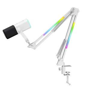 Havit Gamenote GK71 Pro RGB Yayıncı Mikrofonu, 24-Bit, 192kHz, XLR & Type-C, Stantlı - Beyaz - Image 1