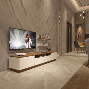 Decoraktiv Trio 4s Mdf Tv Ünitesi Tv Sehpası - Ceviz Beyaz - Image 1