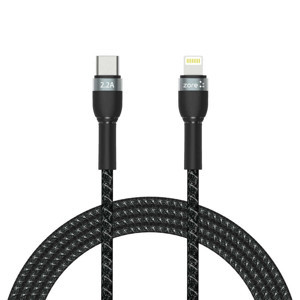 Maks Technology Siyah Shira Serisi Type-c to Lightning PD Kablo 2 Metre-​MKST - Image 1