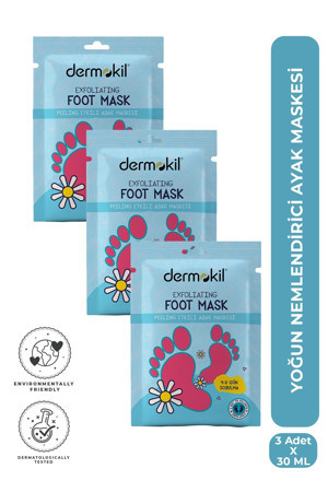 Dermokil Peeling Etkili Çorap Tipi Soyulabilir Ayak Maskesi 30 Ml X 3 Adet - Image 1