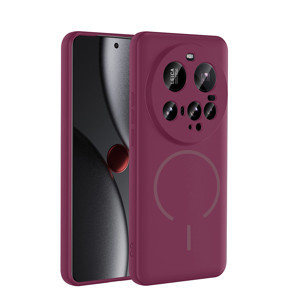 Maks Technology Mi 15 Ultra Kılıf M-safe Şarj Özellikli MKST Meta Kapak - Mürdüm - Image 1