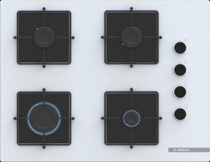 Bosch POP7C2P31O Gazlı Ocak 67 cm Sert Cam Beyaz Serie 4 - Image 1