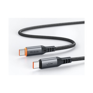 CA-2040 Type-C Type-C 100W Pd Hızlı E-Marker Çipli Örgü Poweroff Kablo 1.2m Siyah - Image 1