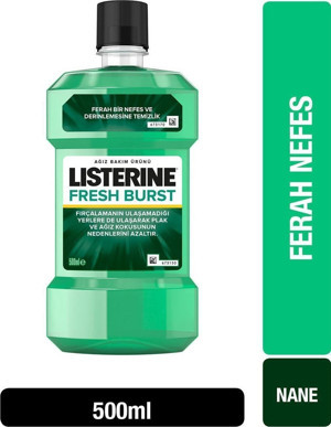 Listerine Fresh Brust Yeşil Nane Ağız Bakım Suyu 500 Ml - Image 1