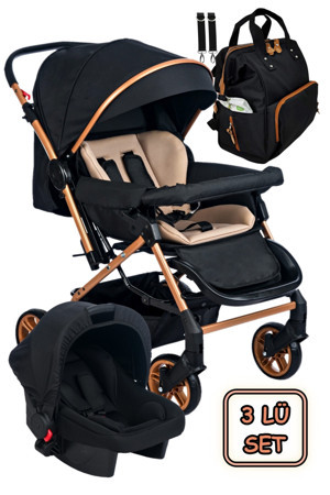 4 Baby Travel Sistem Bebek Taşıma Puseti Ve Çift Yönlü Bebek Arabası Ayak Örtüsü Hediyeli - Image 1