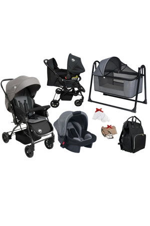 4 Baby Olympus Çift Yönlü Bebek Arabası Puset Çanta Beşik Fırsat Seti Antrasit - Image 1