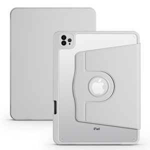 Maks Technology iPad Air 11 2025 M3 Kılıf MKST Termik Kalem Bölmeli Dönebilen Standlı Kılıf - Gri - Image 1
