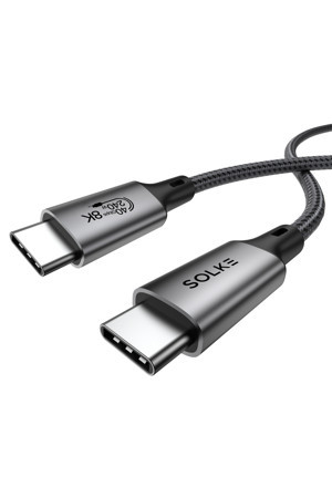 SOLKE USB4 USB-C Kablo 1.8 m 240W 40Gbps 8K 60Hz 4K 144Hz Thunderbolt 3/4/5 Uyumlu Type-C Hızlı Şarj Veri Görüntü ve Ses Aktarım Kablosu - Image 1