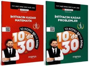 Marka KPSS MEB-AGS TYT MSÜ DGS ALES İhtiyacın Kadar Matematik + Problemler 10 da 30 Soru Bankası 2 li Set Yektuğ Mat - Y - Marka Yayınları - Image 1