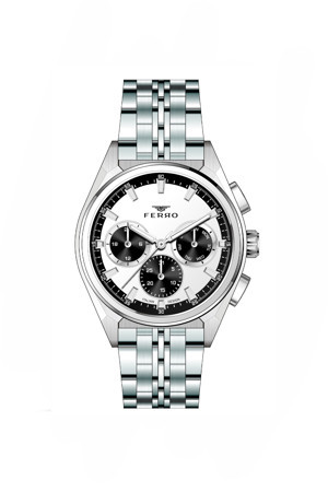 Ferro FM11755AWT-A Quartz Gri Çelik Kordon 44 mm Erkek Kol Saati - Image 1
