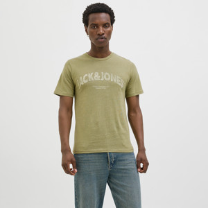 Jack&Jones Almeria Bold Branding Erkek Haki Yuvarlak Yaka Tişört - Image 1