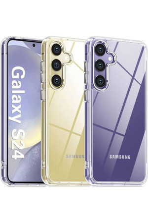 GALAXY S24 FE Şeffaf Kılıf Kamera Korumalı Ultra İnce Esnek Kılıf - Image 1