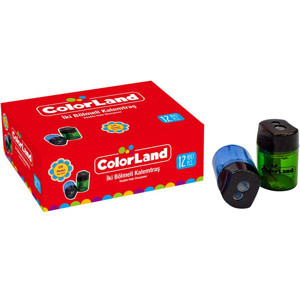 Colorland Kalemtıraş İki Bölmeli Çift Renkli 1 Li COLOR-KLT21 - Image 1