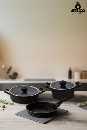 Vento Medium 5 Parça Döküm Tencere Seti - Image 1