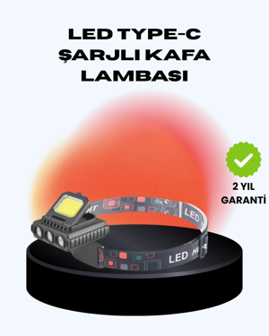 ASTRALTECH COB + XPE LED Kafa Feneri 800 Lumen USB Type C Şarjlı Çok Modlu - Image 1