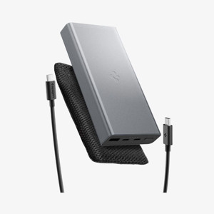 Spigen 20000 mAh Alüminyum Kasa 30W USB-C + USB-A Giriş / Çıkış Hızlı Şarj 3 Portlu Powerbank / 1 Metre Type-C Harici Ka - Image 1