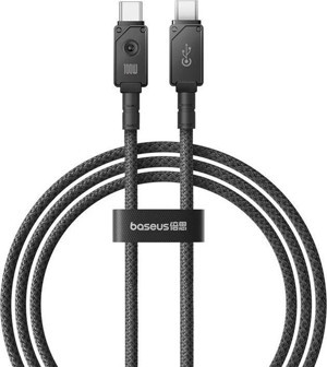 Baseus 1Mt 100W Mega Hızlı Type-C To Type Şarj Kablosu, E-Marker Çipli Aramid Fiber Kablolu Type C Kablo - Image 1