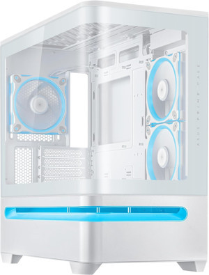 ASUS PRIME AP202 KOMPAKT UYUMLU KAVISLI CAM PANELI 420MM GPU DESTEGI VE PATENTLI ALT mATX Tempered Glass