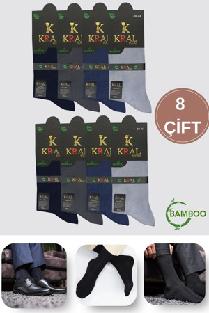 Erkek Yazlık Bambu Soket Uzun Karma Renkli Çorap - Image 1