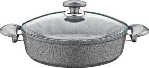 Oms Collection 34 cm Granit Karnıyarık Tenceresi Gri - Image 1