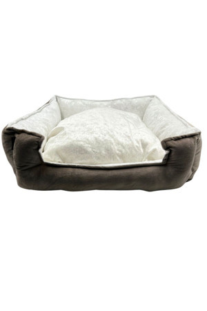 Ber Vet Pet Yumuşak Ve Yıkanabilir Kedi Ve Köpek Yatağı –Lüx, Rahat Ve Şık Tasarım 50*50Cm Renk Kahverengi - Image 1