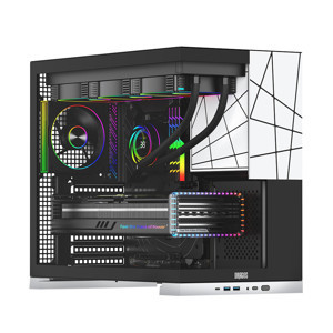 Dragos Prizma 5x Argb Fan Type-C 1000W 80+ Bronze PCIe 5.1 ATX 3.0 ATX Mid Tower Kasa Beyaz - Image 1