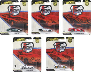 Hot Wheels Premium Car Culture Vintage Racing 5'li Set Porsche 917K Ferrari 250 GTO Lancia Stratos - Image 1