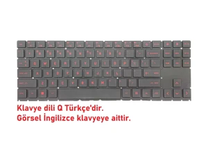Hp Omen 15-ek005nt (15-ek0005nt) Klavye Işıklı V1 (Non-Numeric) Single Backlit (Kırmızı Tuş) - Image 1