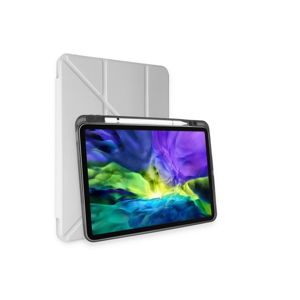 Apple İpad Air 4 10.9 Kılıf Kalemlikli Mars Tablet Kılıfı - Gri - Image 1