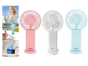 3 ADET MİNİ FAN,TELEFON TUTUCU,PORTATİF EL VANTİLATÖRÜ ASORTİ  9,3x19cm USB ŞARJLI EL FANI - Image 1