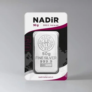 Nadir Gold 50 Gram Külçe Gümüş - Image 1