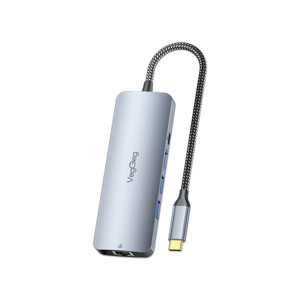 4K 60Hz HDMI Gigabit Ethernet 3*USB-A 2*Type-C 3.5mm Aux SD Micro SD Kart Okuyucu Çevirici Çoklayıcı Hub - Image 1