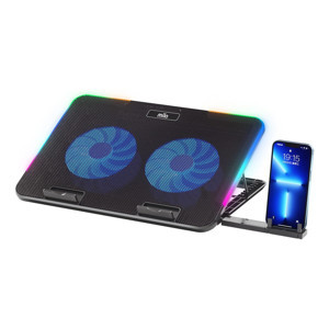 Serisi M2 R-TYPE RGB Işıklı, 2 Büyük Fan, Telefon Standı,2 USB Soğutucu Stand - Image 1