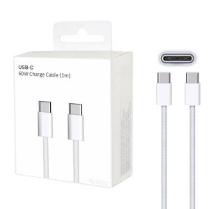 Byd USB-C USB-C Şarj Kablosu Type-C 60W PD, 1m Örgülü Şarj Kablosu; iPhone 15 16 , S24 S23 Ultra, iPad USB-C Cihazlarla Uyumlu - Image 1