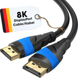 Kabeldirekt 8K DisplayPort Kablo – 2m – Kablosu, Almanya’da geliştirilmiştir – 0,5-10m arasında mevcuttur (PC/Laptop için Display Port Monitör Kablosu, 8K/4K@60Hz, 144Hz, Dolby , ) - Image 1