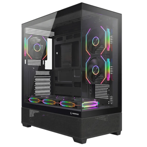 Rampage HYDRA V5 6*12CM ATX ARGB Black Tempered Glass 850W PSU 80+ Bronze