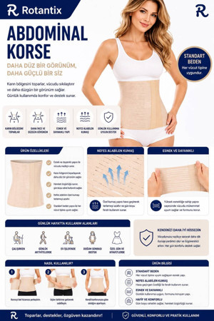 Her Bedene Uyumlu Doğum Sonrası Toparlayıcı Inceltici Korse Abdominal Sezeryan Korsesi Lohusa Korse - Image 1