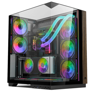 PowerBoost POWER BOOST ECLIPSE Mid Tower ATX 8x Fans Black Tempered Glass USB-C