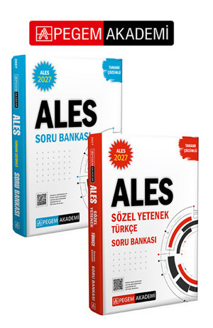 PEGEM AKADEMİ 2027 ALES Tamamı Çözümlü Soru Bankası + 2027 ALES Sözel Yetenek Türkçe Tamamı Çözümlü - Pegem Akademi Yayıncılık - Image 1