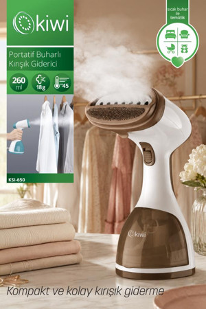 Kiwi KSI-650 Portatif Buharlı Kırışık Giderici | 1200 Watt & 18 g/dk Buhar & 260 ml Tank & 45 sn Isınma - Image 1