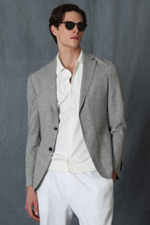 Phılıp Spor Erkek Blazer Ceket Slim Fit Gri - Image 1