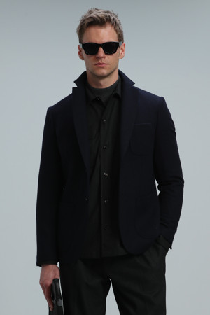 Haly Spor Erkek Blazer Ceket Slim Fit Lacivert - Image 1
