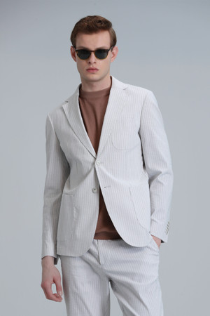 Cosby Spor Erkek Blazer Ceket Slim Fit Bej - Image 1