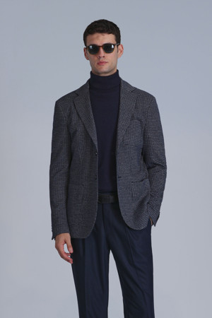April Spor Erkek Blazer Ceket Slim Fit Lacivert - Image 1