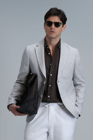 Tom Spor Erkek Blazer Ceket Slim Fit Gri - Image 1