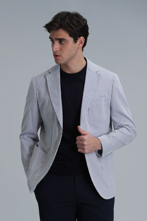 Cosby Spor Erkek Blazer Ceket Slim Fit Saks - Image 1